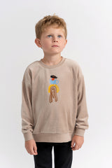 Load image into Gallery viewer, Girls Rope Emboidery Velour Top
