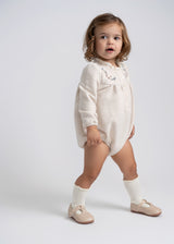 Load image into Gallery viewer, Girls Velvet Embrodery Floral Bubble
