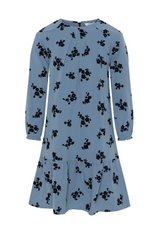 Load image into Gallery viewer, Girls Flocked Floral Dress
