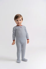 Load image into Gallery viewer, Baby Stripe Pointelle Onesie
