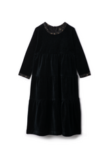 Load image into Gallery viewer, Girls Velour Robe With Floral Print Detail
