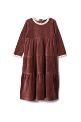 Load image into Gallery viewer, Girls Velour Robe With Floral Print Detail
