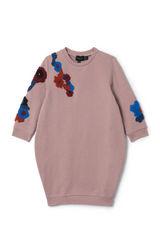 Load image into Gallery viewer, Girl Floral Hook Stitch Sweatshirt Dress
