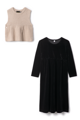 Load image into Gallery viewer, Girls Set Of Knit Vest With Slinky Velour Robe 2pc set
