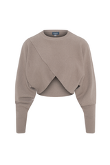 Load image into Gallery viewer, Teen Textured Knit Cropped Wrap Sweater
