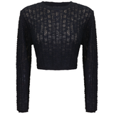 Load image into Gallery viewer, Teens Crochet Knit Cropped Sweater
