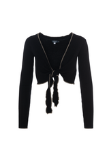 Load image into Gallery viewer, Teens Rib Knit Tie Cardigan
