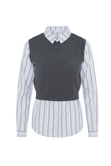 Load image into Gallery viewer, Teens Knit Vet With Stripped Shirt
