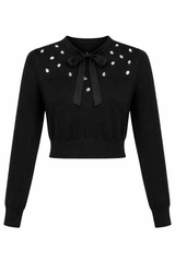 Load image into Gallery viewer, Cropped Diamond Tie Sweater
