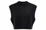 Load image into Gallery viewer, Cropped Mohair Mock Neck Vest
