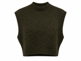 Load image into Gallery viewer, Cropped Mohair Mock Neck Vest
