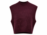 Load image into Gallery viewer, Cropped Mohair Mock Neck Vest
