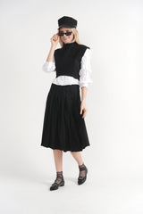 Load image into Gallery viewer, Cropped Mohair Mock Neck Vest
