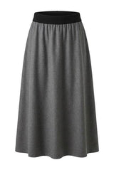 Load image into Gallery viewer, Wool Pull On Midi Skirt
