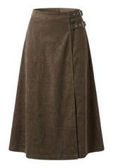 Load image into Gallery viewer, Midi Cordery Mock Wrap Skirt
