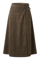 Load image into Gallery viewer, Midi Cordery Mock Wrap Skirt

