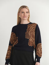 Load image into Gallery viewer, Floral Belted Sweater
