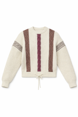 Load image into Gallery viewer, Cable Contrast Bungee Sweater
