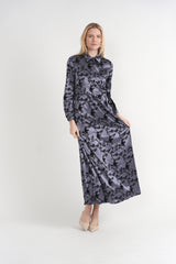 Load image into Gallery viewer, Flocked Maxi Wrap Shirt Dress
