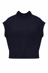 Load image into Gallery viewer, Ribbed Cropped Knit Vest
