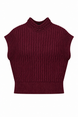 Load image into Gallery viewer, Ribbed Cropped Knit Vest
