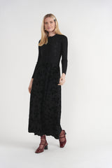 Load image into Gallery viewer, Embroidered Maxi Flocked Velvet Cardigan Set
