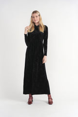 Load image into Gallery viewer, Floral Velour Mock Wrap Maxi Dress
