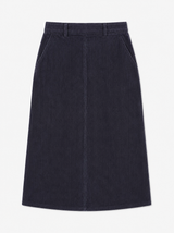 Load image into Gallery viewer, Corduroy Midi Straight Pocket Skirt
