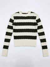 Load image into Gallery viewer, Striped Cable Sweater
