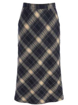 Load image into Gallery viewer, Wool Plaid Straight Skirt
