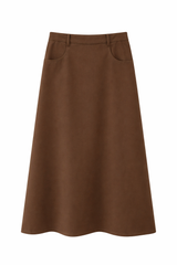 Load image into Gallery viewer, Cool Wool A Line Pull On Maxi Skirt
