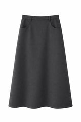 Load image into Gallery viewer, Cool Wool A Line Pull On Maxi Skirt
