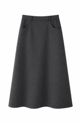 Load image into Gallery viewer, Cool Wool A Line Pull On Maxi Skirt

