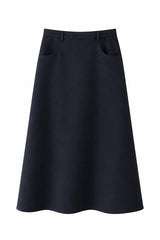 Load image into Gallery viewer, Cool Wool A Line Pull On Maxi Skirt

