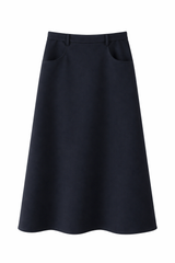 Load image into Gallery viewer, Cool Wool A Line Pull On Maxi Skirt
