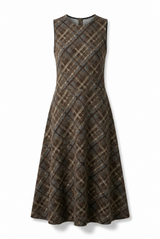 Load image into Gallery viewer, Plaid Knit Midi Jumper
