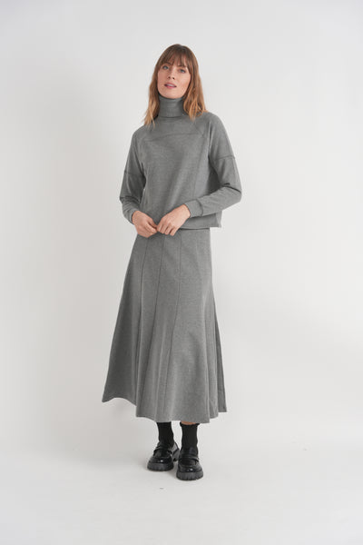 Turtle Neck Sweatshirt Rib Combo