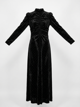 Load image into Gallery viewer, Diamond Velour Maxi Gathered Dress
