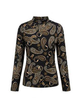Load image into Gallery viewer, Printed Micro Mock Neck Tee
