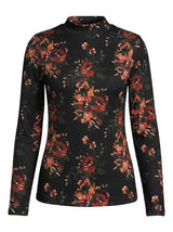 Load image into Gallery viewer, Printed Micro Mock Neck Tee
