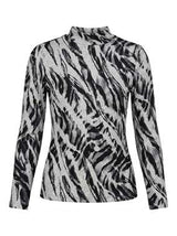 Load image into Gallery viewer, Printed Micro Mock Neck Tee
