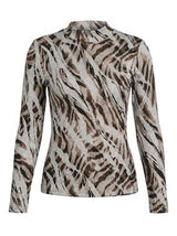 Load image into Gallery viewer, Printed Micro Mock Neck Tee
