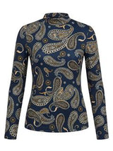 Load image into Gallery viewer, Printed Micro Mock Neck Tee
