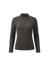 Load image into Gallery viewer, Printed Micro Mock Neck Tee
