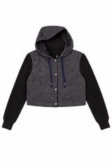 Load image into Gallery viewer, Quilted Sweater Combo Jacket

