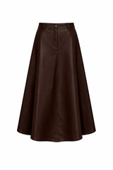 Load image into Gallery viewer, Maxi Leather A Line Skirt
