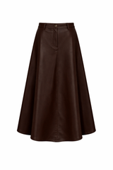 Load image into Gallery viewer, Maxi Leather A Line Skirt
