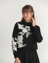 Load image into Gallery viewer, Printed Mock Neck Knit Top
