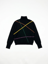 Load image into Gallery viewer, Dolman Contrast Stitching Sweater Turtle Neck
