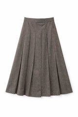 Load image into Gallery viewer, Herringbone Midi Pleated Skirt

